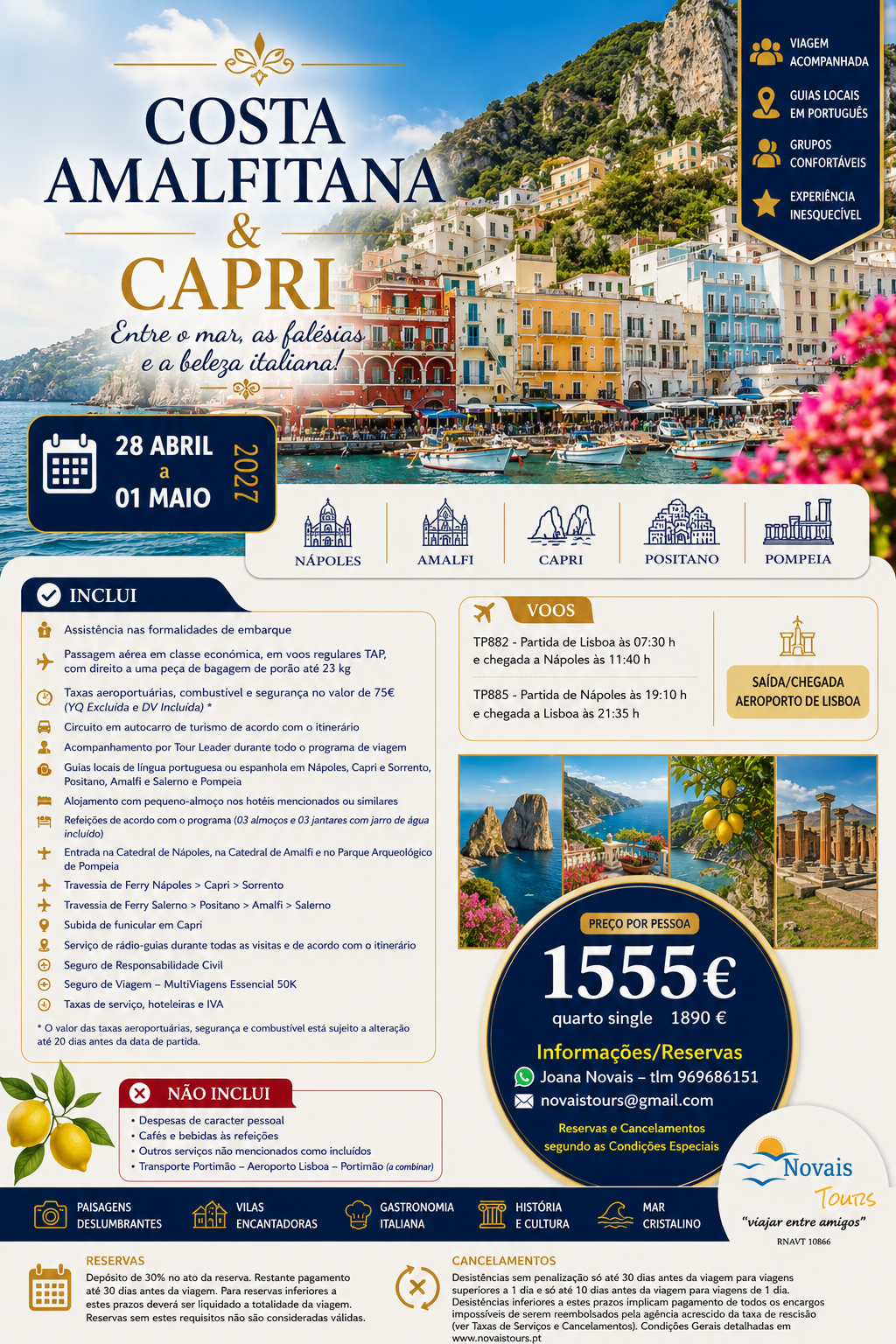Costa Amalfitana e Capri - Operador 4 Tours