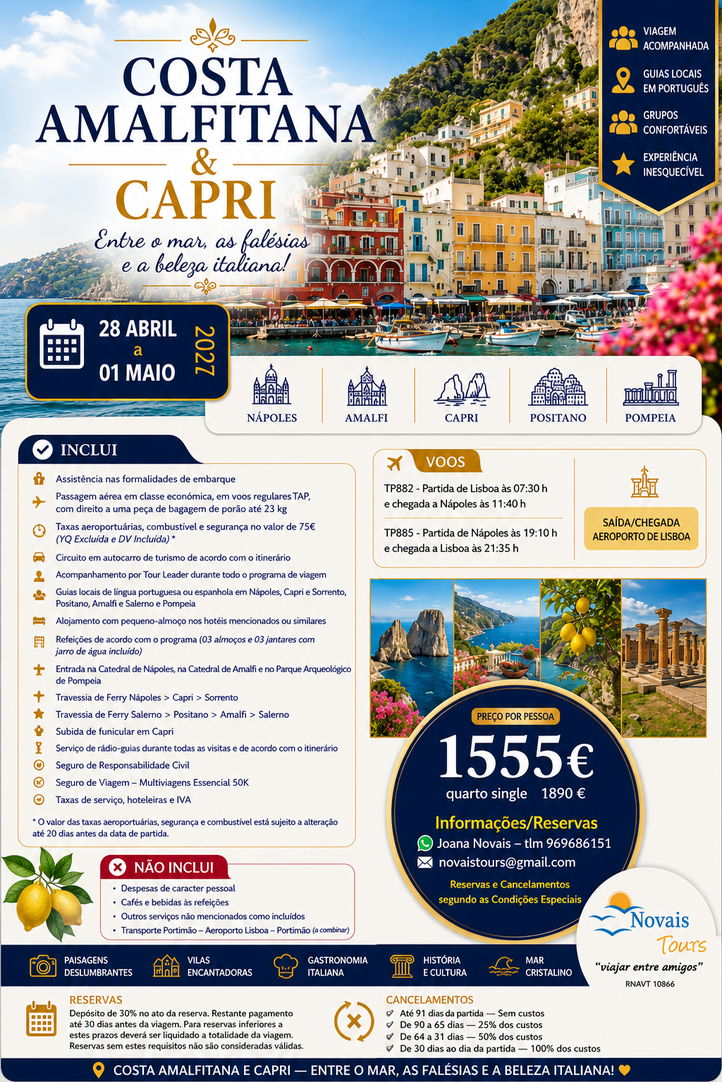 Costa Amalfitana e Capri - Operador 4 Tours