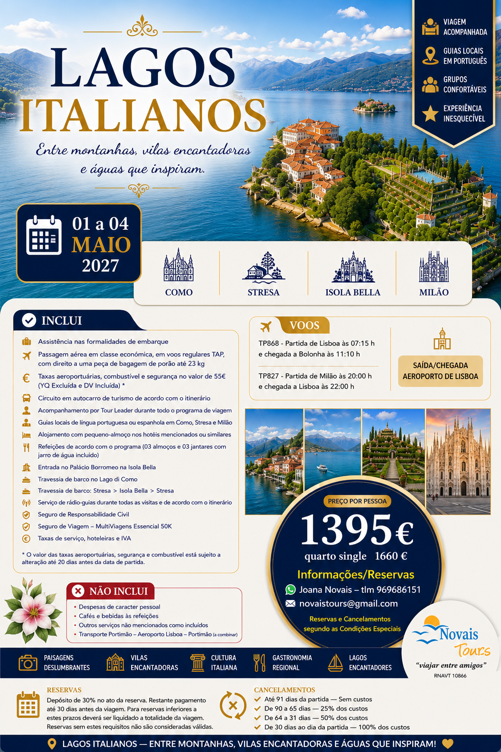 Lagos Italianos - Operador 4Tours