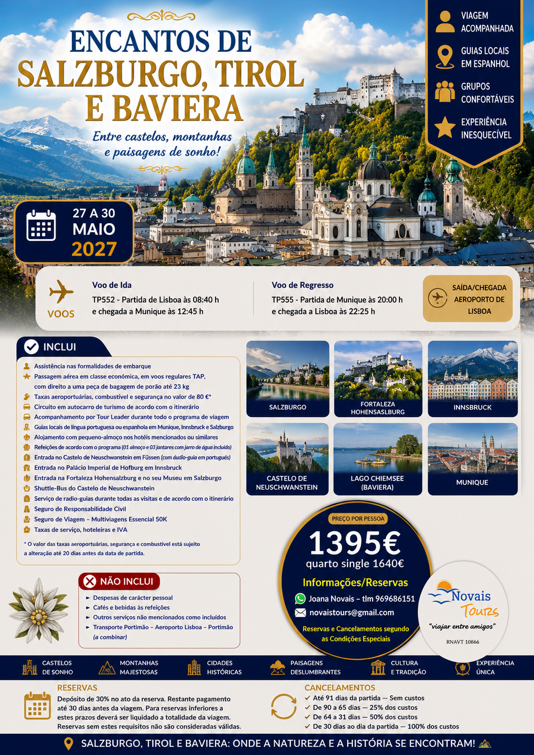 Encantos de Salzburgo, Tirol e Baviera - Operador 4Tours