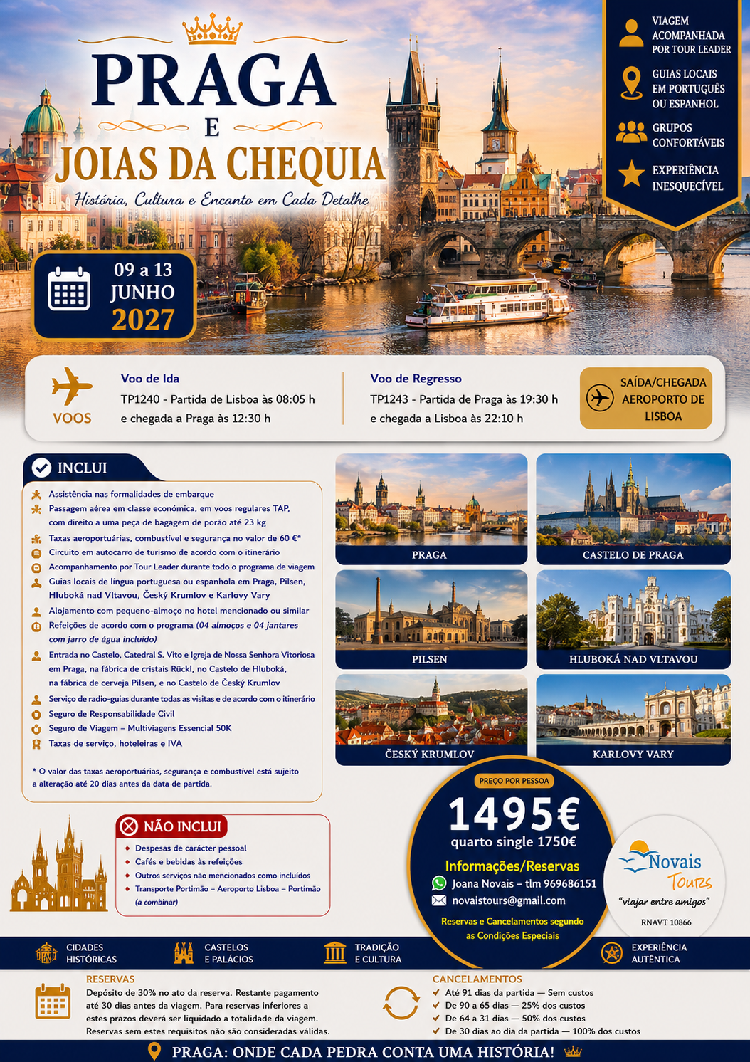 Praga e Joias da Chéquia - Operador 4Tours